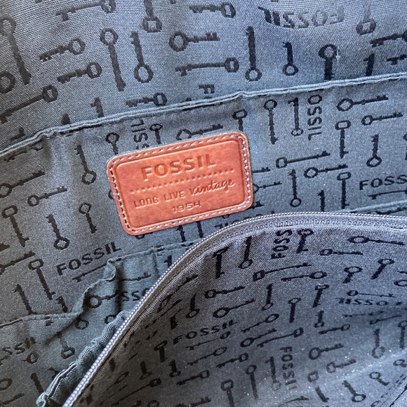 Vintage Fossil leather laptop briefcase satchel - Picture 5 of 7